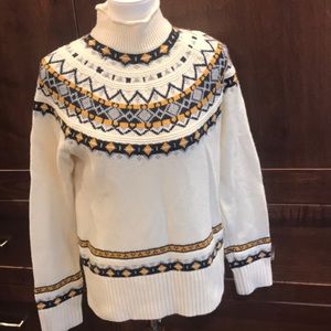 J. Crew fair isle Nordic turtleneck sweater M
